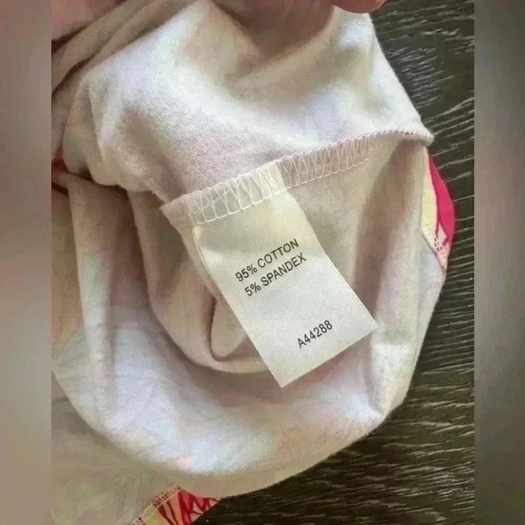 Appleseeds Women’s Floral Top Pink Orange White Size Small EUC 3/4 Length Sleeve - Picture 4 of 5